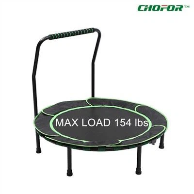 pequeno trampolim dobrável com alça